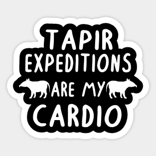 amazed tapir expedition jungle animal gift Sticker